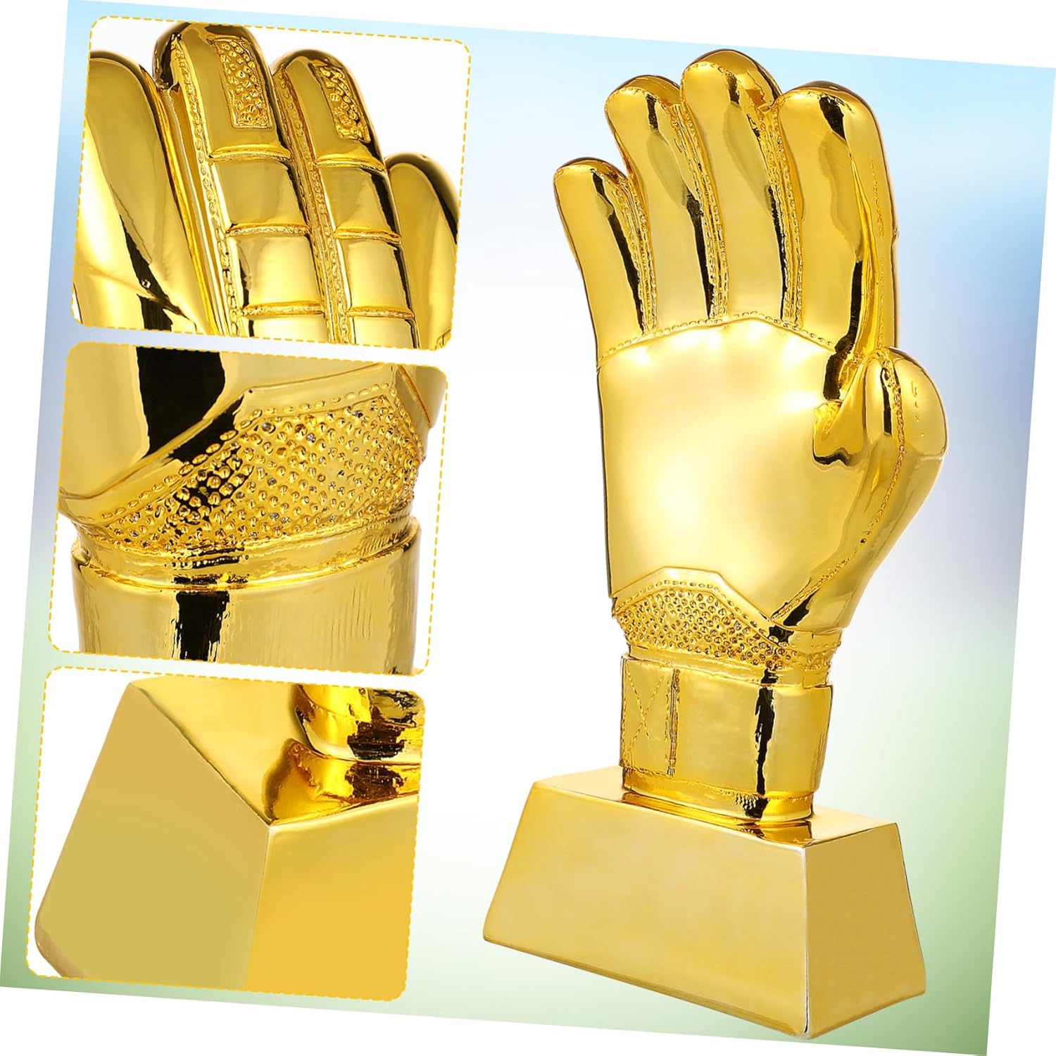 Goalkeeper Soccer Trophy Exquisite Glove Trophy Decor for School Events Compact Desktop Soccer Award Present for Competitions and Festivals Durable and Stylish Design