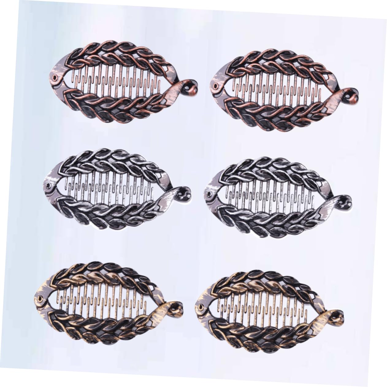 Housoutil 3 Sets Harz Bowknot Banana Haar Clips Haar Klemme Farben Kupfer Frauen Mädchen 6 Stücke * 3