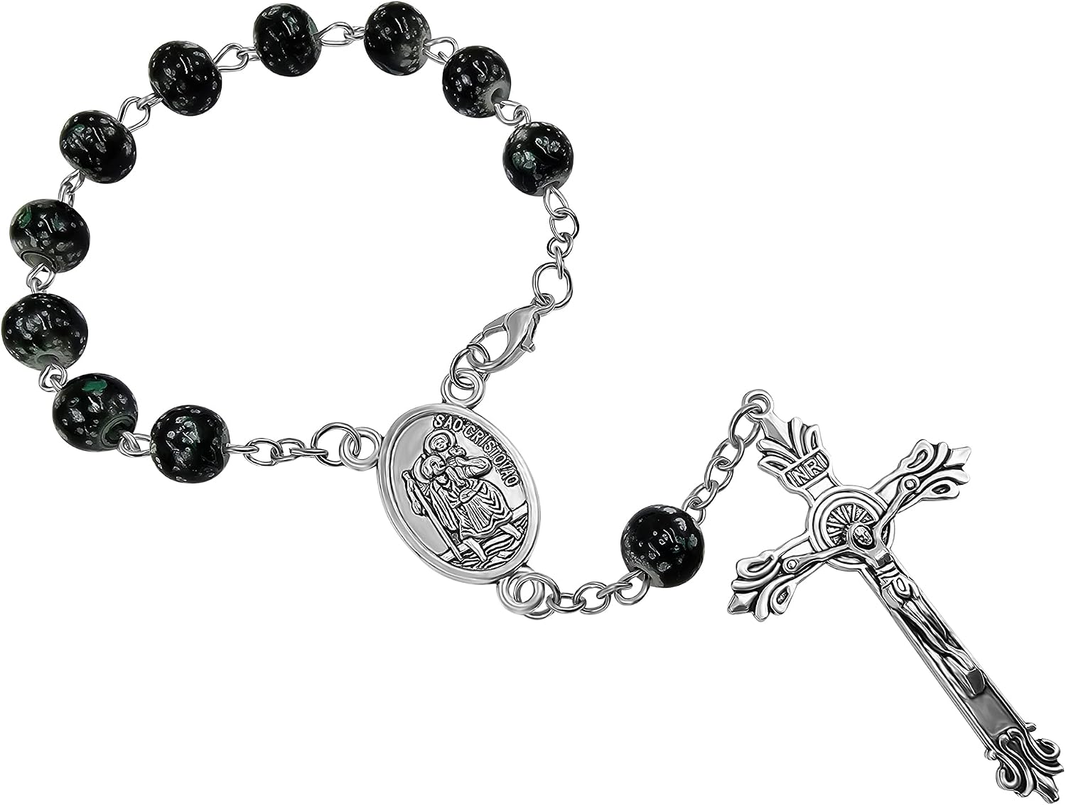 TALISMAN4U Saint Christopher One Decade Car Rosary for Rearview Mirror image 2