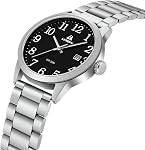 LN LENQIN Men Watch Stainless Steel Waterproof Business Date Watch for Men | mens watches large dial adjustable band 30m water resistant scratch-proof crystal ideal gift for wrist watch men