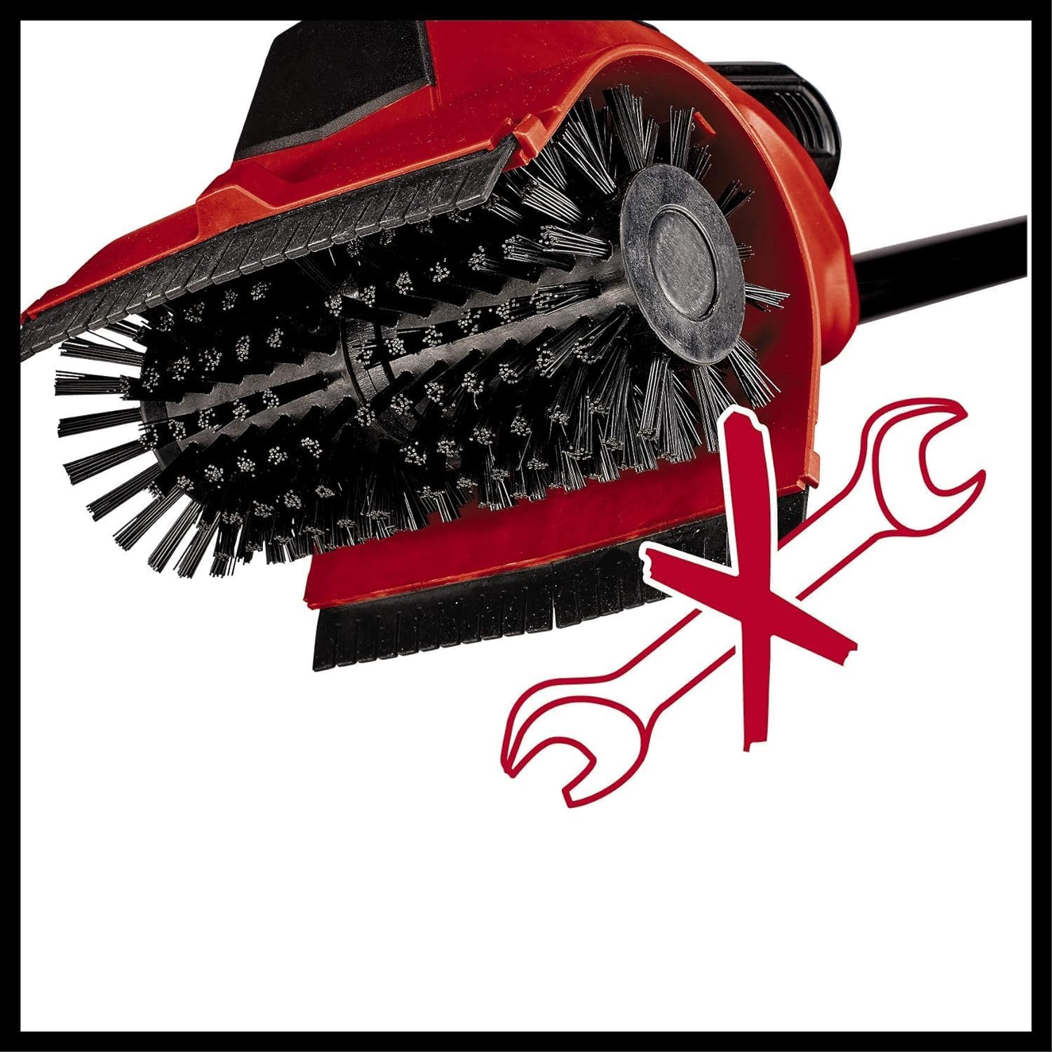 Einhell 3424200 Power X-Change 18V Cordless Patio Cleaner Brush - Wet And Dry Cleaning Of Stone, Wood And Artificial Turf - PICOBELLA Solo Cleaning Brush Electric (Battery Not Included) Red