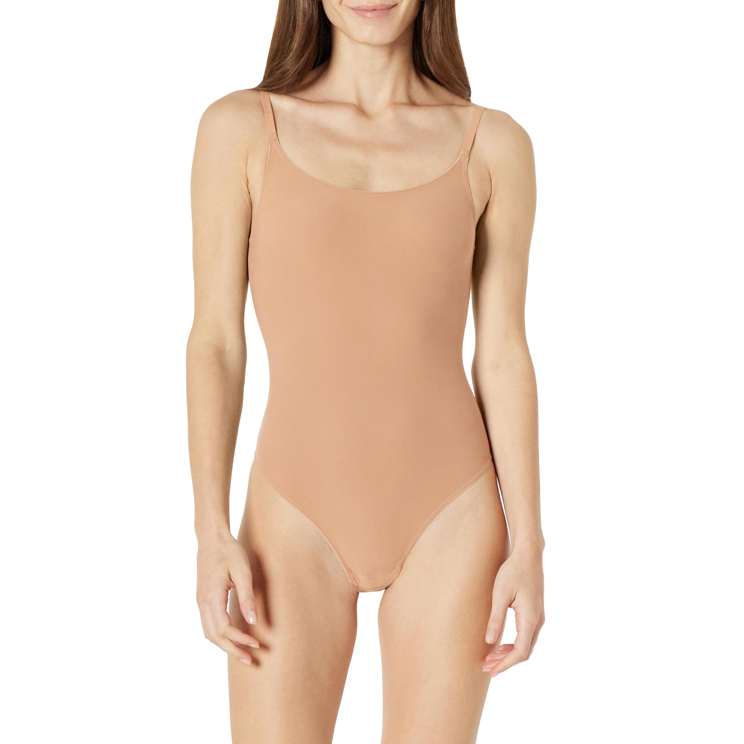 Amazon Essentials Women's Peached Mircofiber Bodysuit, Washed Bronze, XX-Large