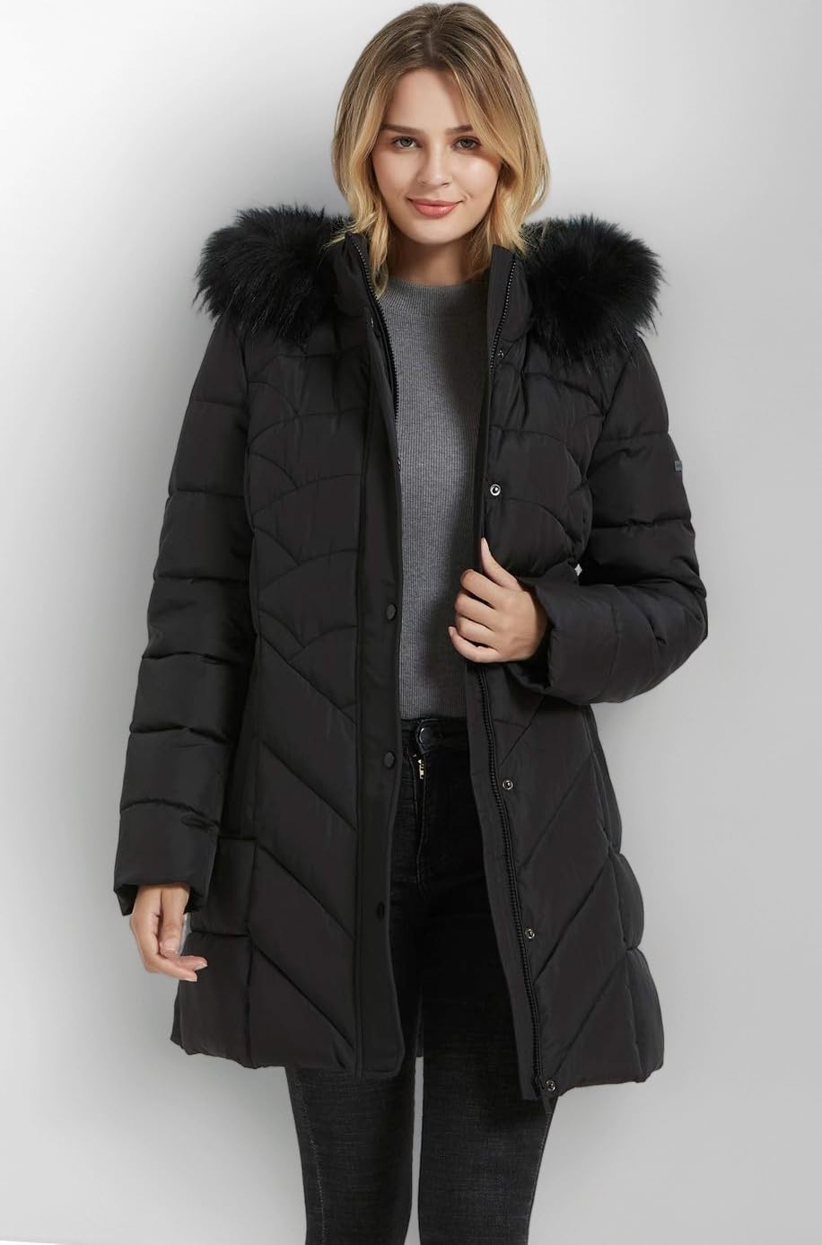 BINACL Women's Winter Warm Thicken Long Outwear Pockets Coat Parka Jacket(7Color,XS-XL)