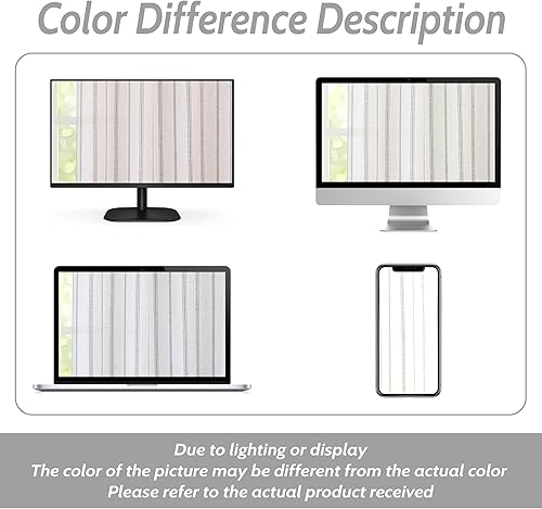 Miniatura 9 de DriftAway Cortinas semitransparentes con textura de mezcla de lino a rayas verticales, para sala de estar, dormitorio, 84 pulgadas de largo, 2