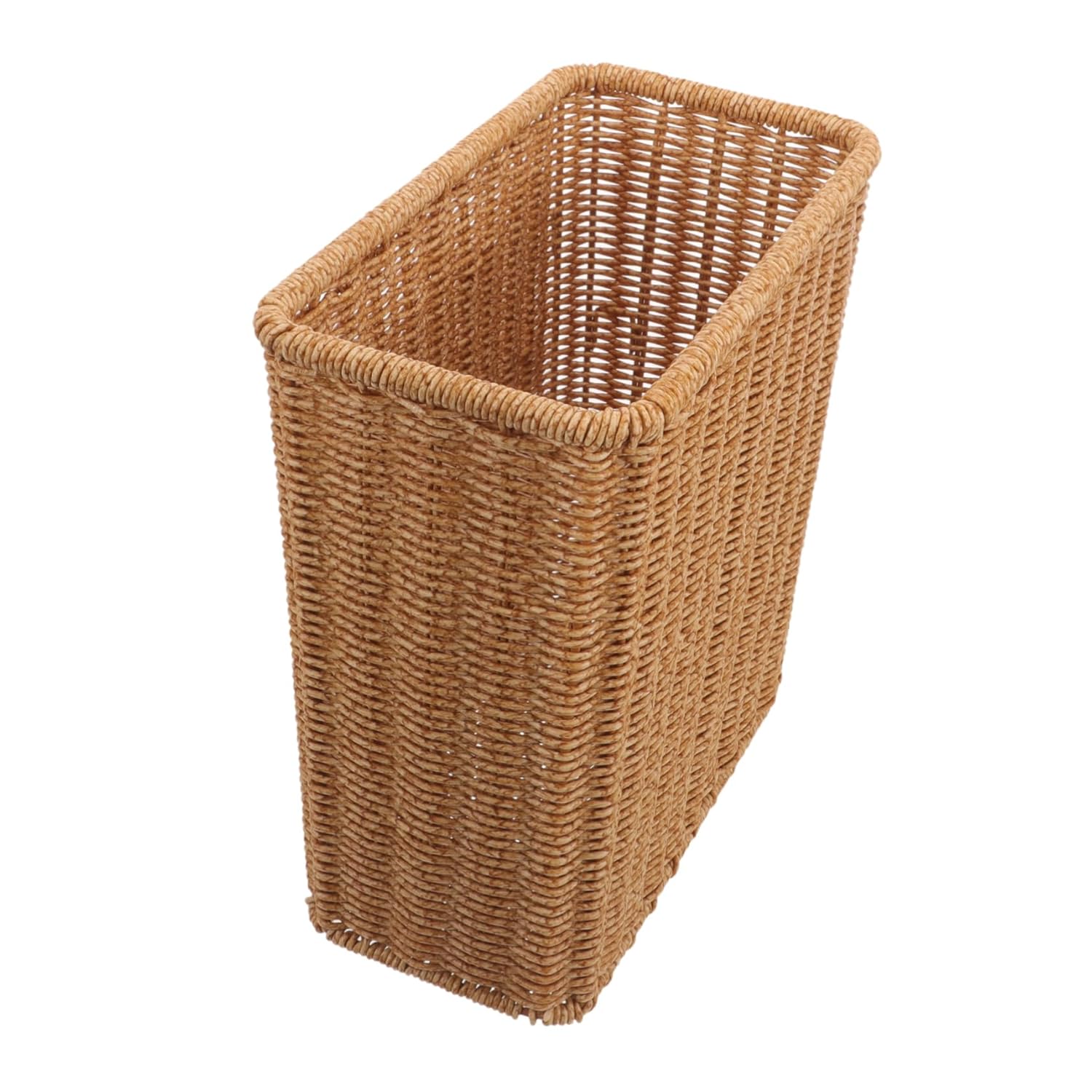Cabilock Multi Function Woven Storage Basket Compact Trash Can for Bedroom Bathroom Kitchen Sturdy Rustic Wastebasket Without Lid Multipurpose Sundry and Fruit Holder Space Saving Home