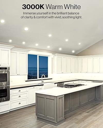 Miniatura 15 de Sunco - Paquete de 12 luces LED empotrables de 4 pulgadas, regulables, 660 LM, 11 W (equivalente a 40 W), CCT seleccionable 2700 K/3000 K/3500 5 CCT