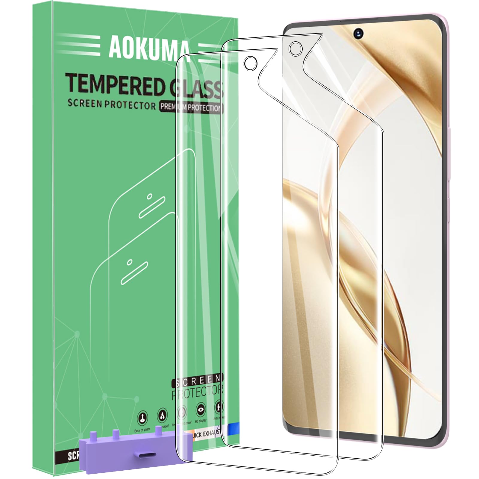 Teenrpov 3+2 Pièces Pour Honor 200 5G Protection Écran TPU