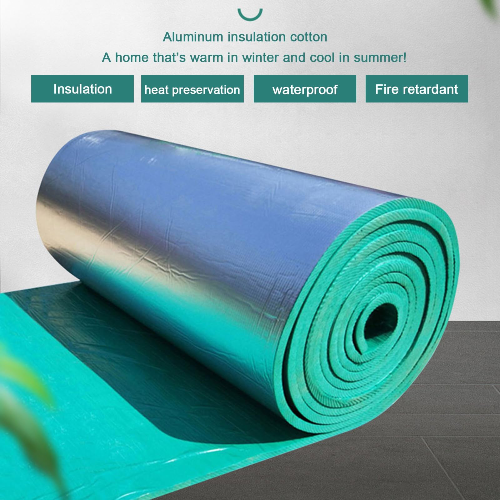 Auto Tappetino Antirumore，Cotone Isolante Acustico in Foglio di Alluminio，Gomma-plastica in Cotone Isolante Acustico per Auto,Pannello Riflettente Termosifoni(5MM(THk),1 * 3M(3m²))