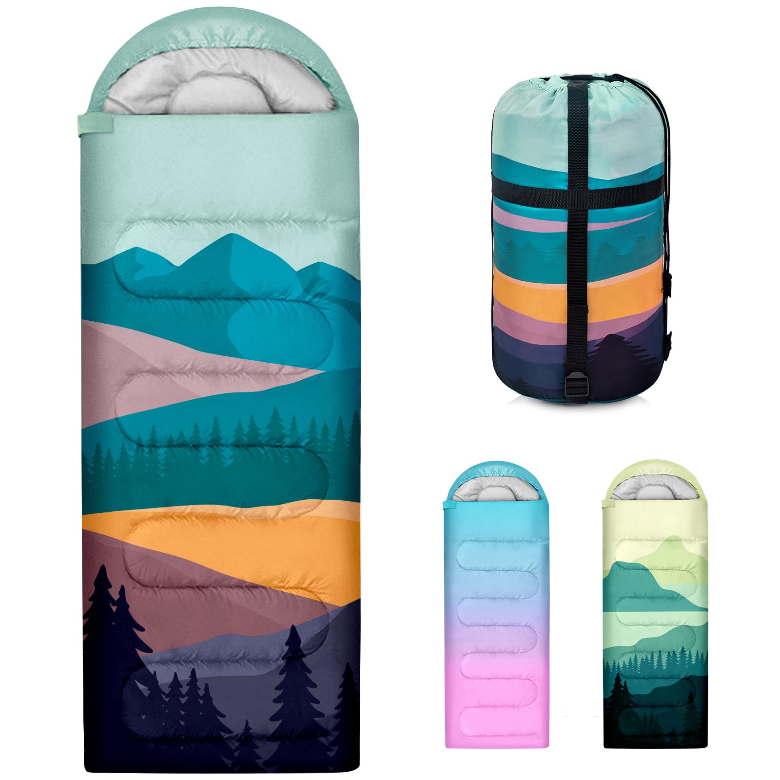Sleeping Bags for Adults 3 Seasons Warm Cold Weather Waterproof Lightweight Backpacking Camping Sleeping Bag for Indoor Outdoor