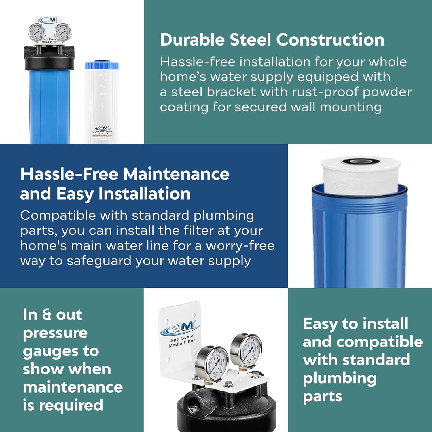 Applied Membranes Inc. Water Descaler for Tankless Water Heater and Whole-House Scale Protection