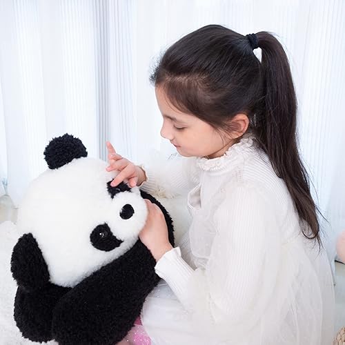 Miniatura 3 de Somao Juguete de peluche de oso panda gigante, lindo panda grande, almohada suave para abrazar para niños, novia, cojín para dormir, regalo (39.3