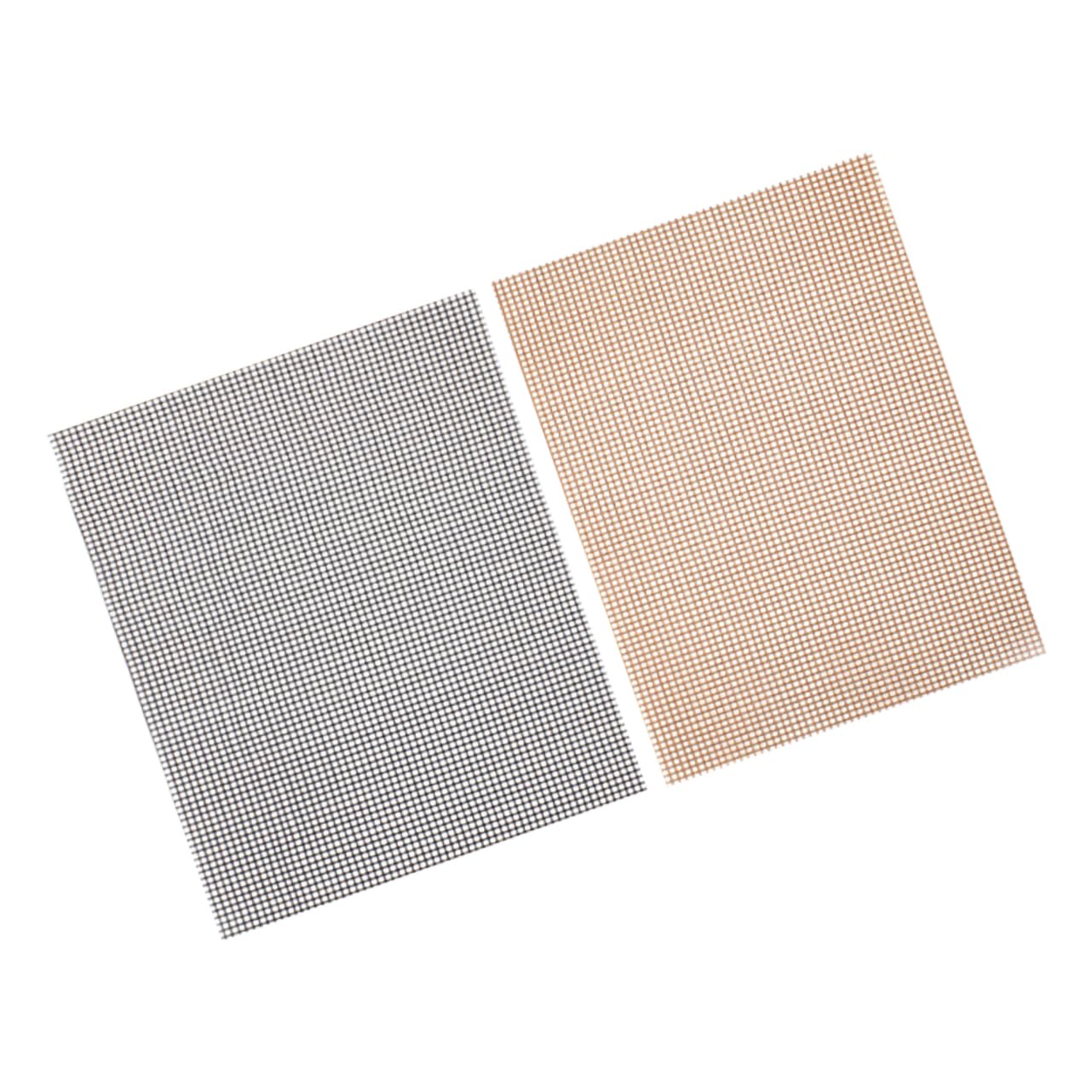 CIYODO 2pcs Non Stick Bbq Grill Cleaning Mats Reusable Glass Fiber Cushions for Picnic Restaurant Use Fit for Cooktops Easy to Clean Maintain