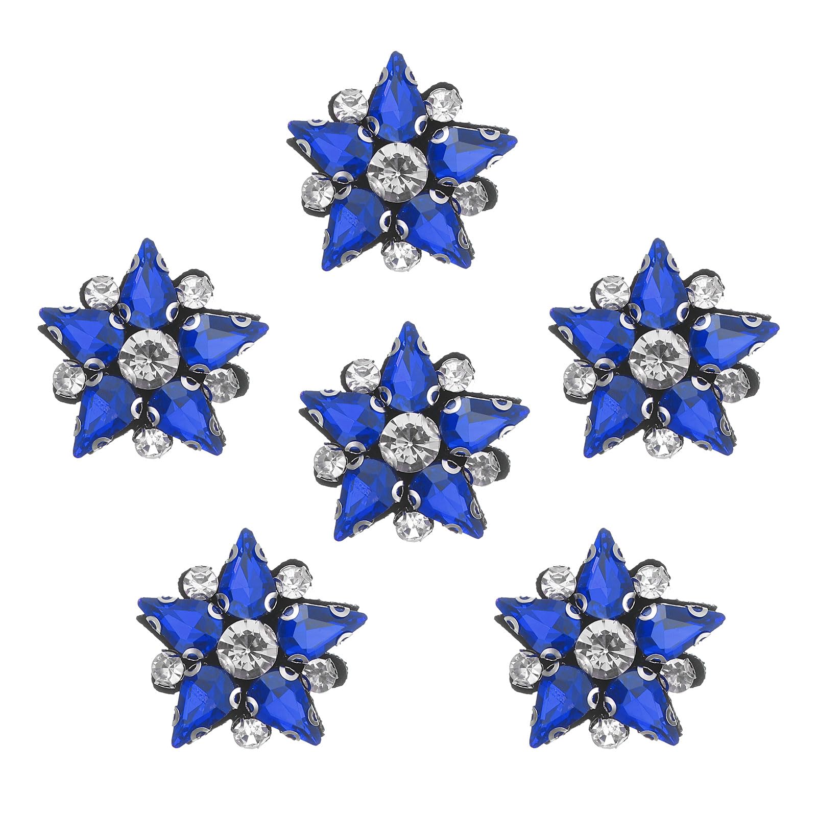 Écussons étoile bleu strass perles de verre mercerie loisirs créatifs customisation