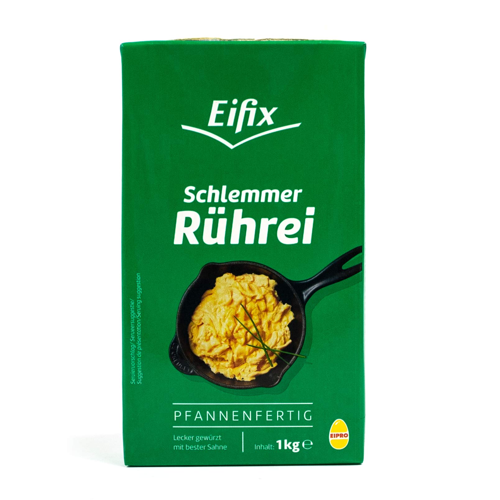 Eifix - 5er Pack Schlemmer Rührei pfannenfertig 1 kg Packung - Eipro Vollei flüssig lecker gewürzt mit bester Sahne (pasteurisiert)