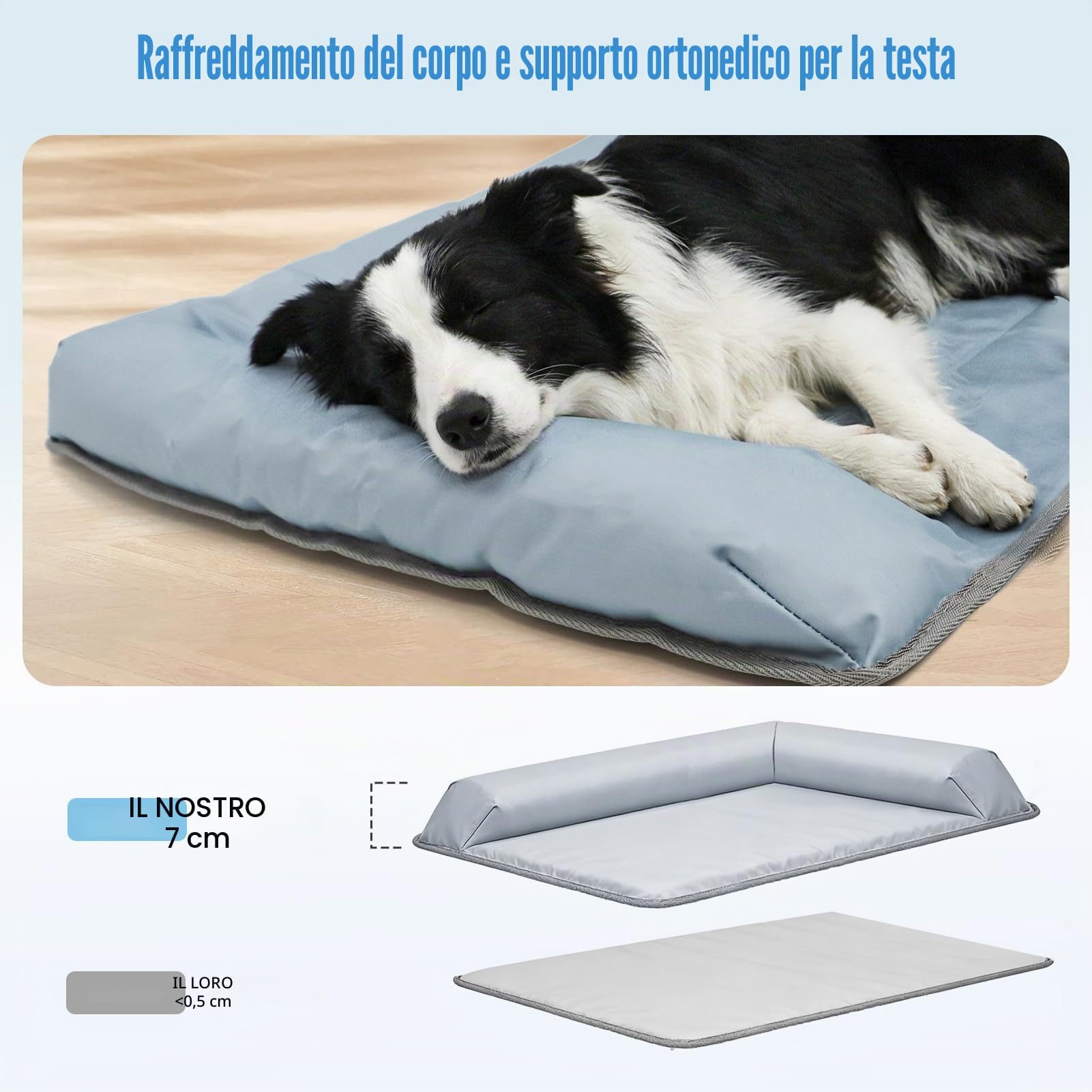 XIAPIA Tappetino Refrigerante Cane e Gatti,Tappeto per Cani,Cuscino Rinfrescante Estivo,Cuccia Coperta Rinfrescante per Cani di Taglia Grande,Media, Tappeti Domestici