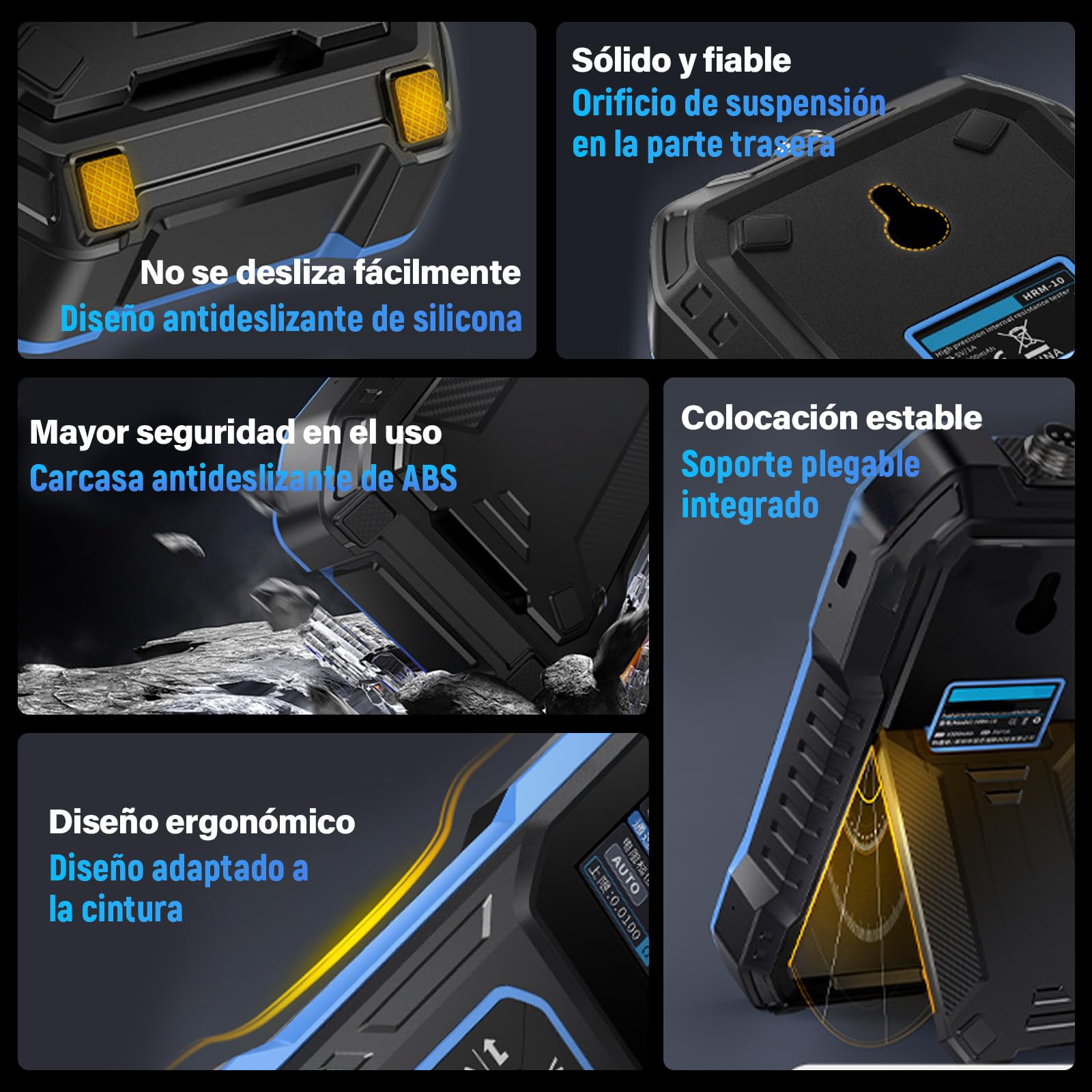 HRM-10 Ccomprobador de baterias,0mΩ-200Ω 100 V Comprobador de pilas,Kelvin de 4 hilos,1000 mAh,Guardado automático/Clasificación/Comparación/Apagado automático,Comprobador de resistencia interna