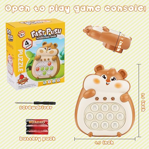 Miniatura 5 de Juego de burbujas de empuje rápido, juguetes sensoriales para ansiedad con botón de luz, divertido juego de rompecabezas de mano, juego de empuje de