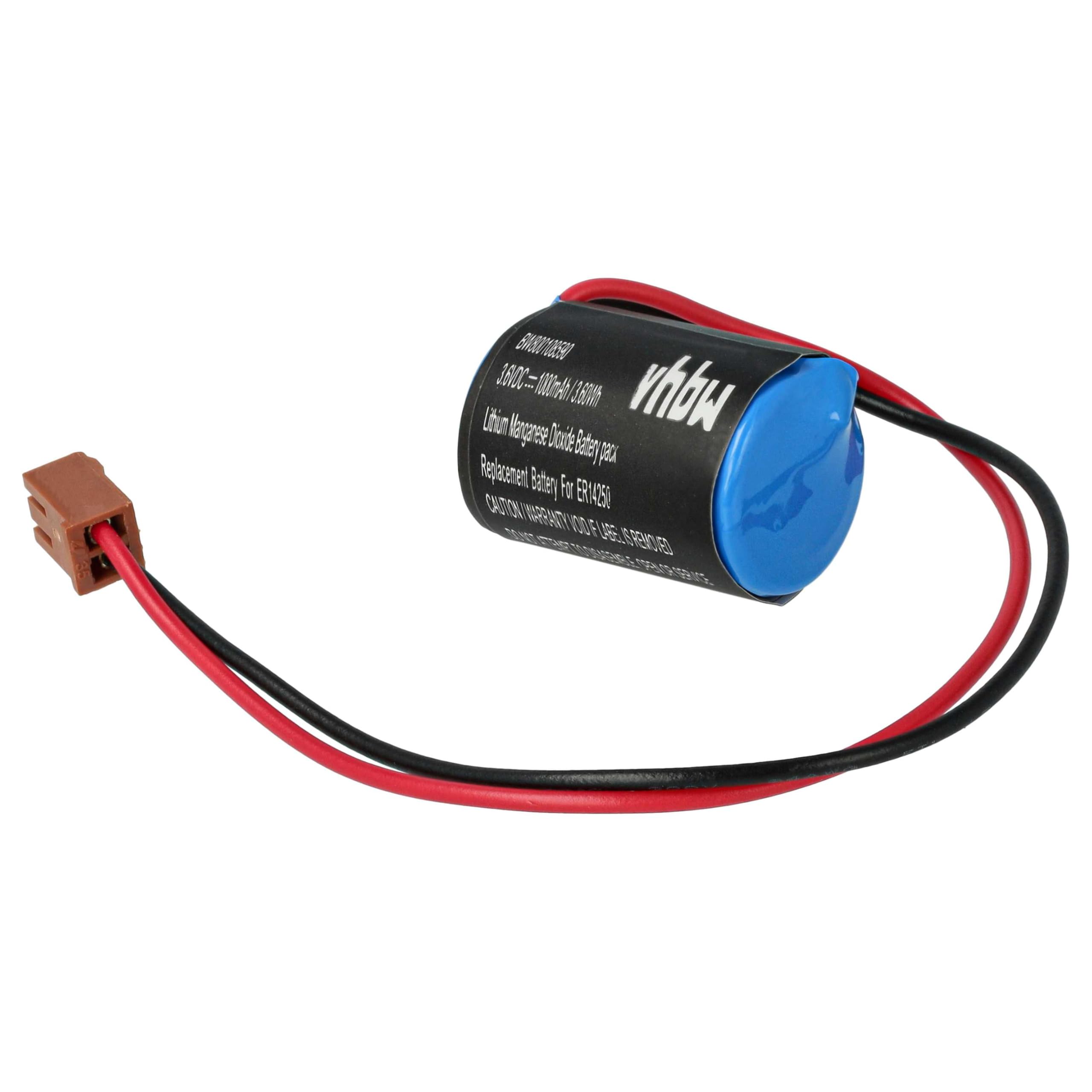 vhbw 5x batteria sostituisce Omron CPM2A-BAT01 per Programmable Logic Controller (1000mAh, 3,6V, Li-Ion)