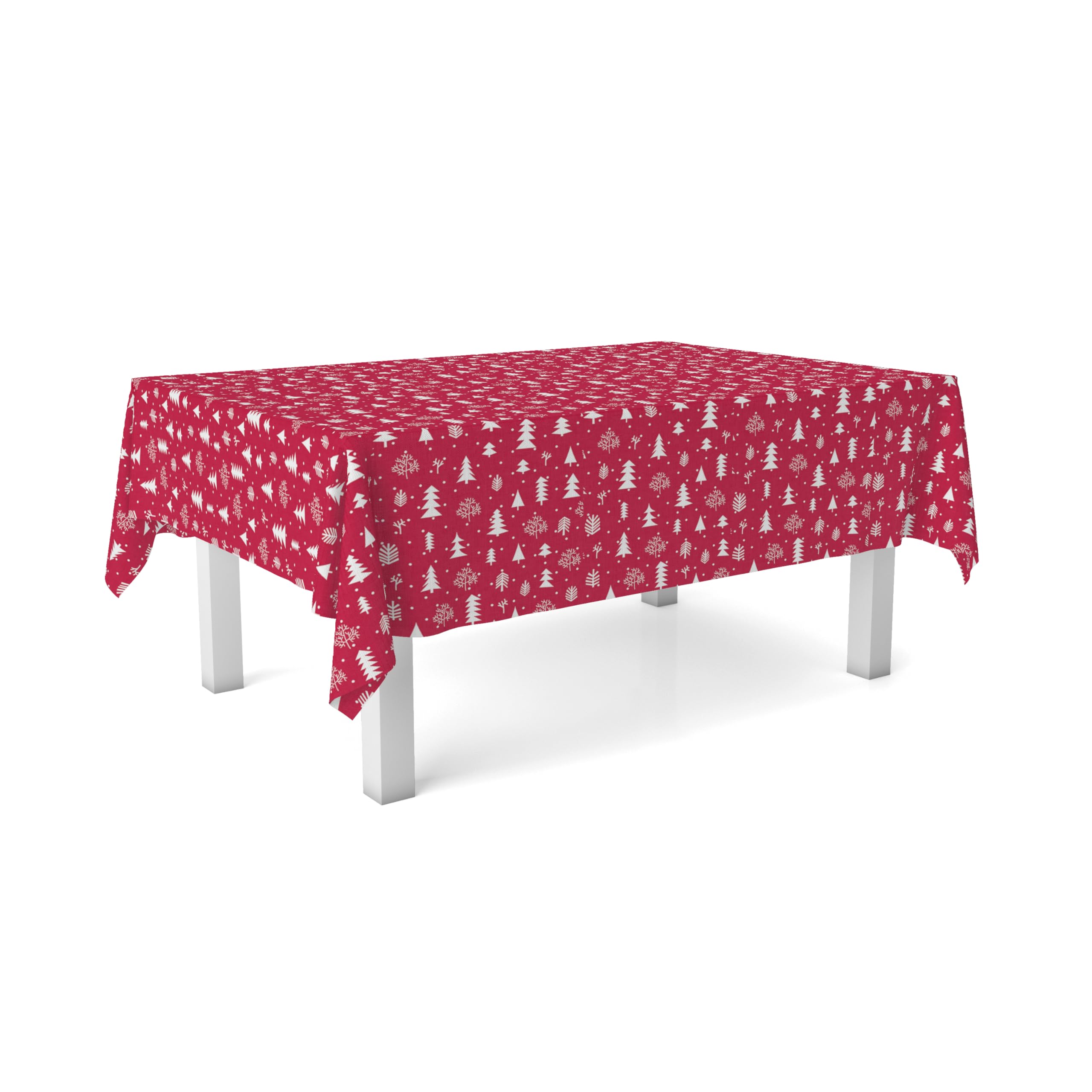 Donegal Collections Mantel Navidad Abeto 140x180 cm - Mantel Mesa Rectangular - Hule Mesa Rectangular - Mantel Antimanchas Mantel PVC - Impermeable y Repelente al Agua