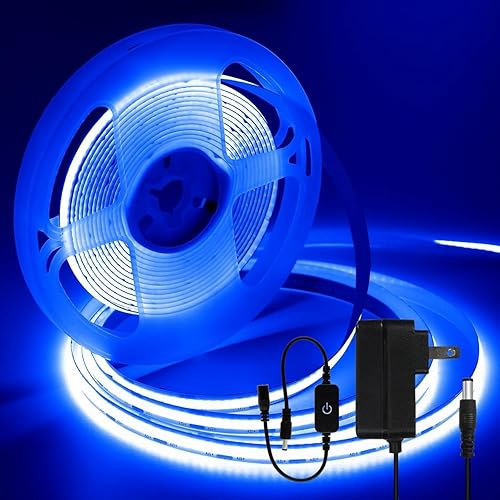 Miniatura 21 de iNextStation Tira de Luz LED COB Blanca Cálida de 16.4 pies 5M, 3000K DC12V CRI 93+ Tiras de Luces LED, 1600LEDs Luces de Tira Regulables, Luces de