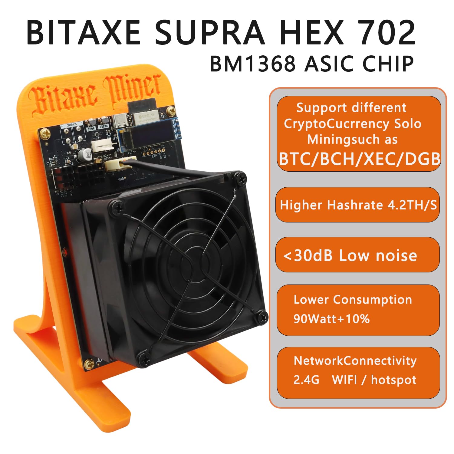 Amazon.com: Bitaxe Supra Hex 702 Bitcoin Miner – 4.2TH/s