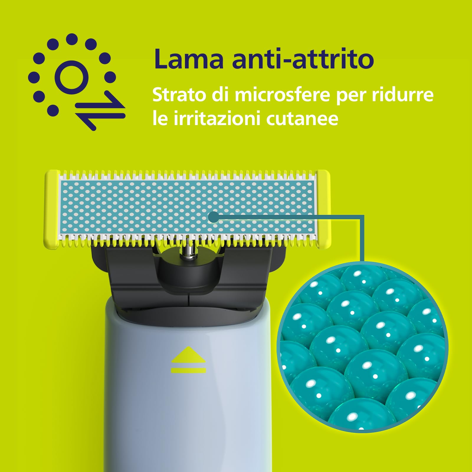 Philips OneBlade First Shave Autentico Sistema di rasatura elettrico ibrido per ragazzi, modello QP1324/30