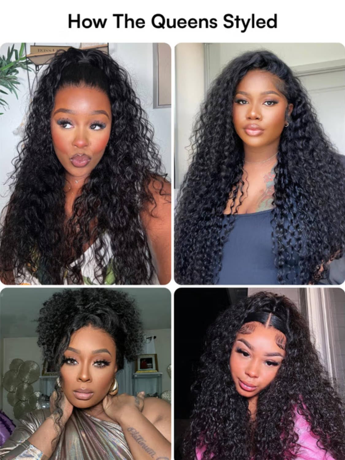 Beauty Forever Water Wave 13x6 HD Lace Front Wig Human Hair,Pre Plucked Pre Cut Lace Frontal Glueless Wig,Bye Bye Knots Wear and Go Drawstring Wig for Women 180% Density Natural Black 14inch