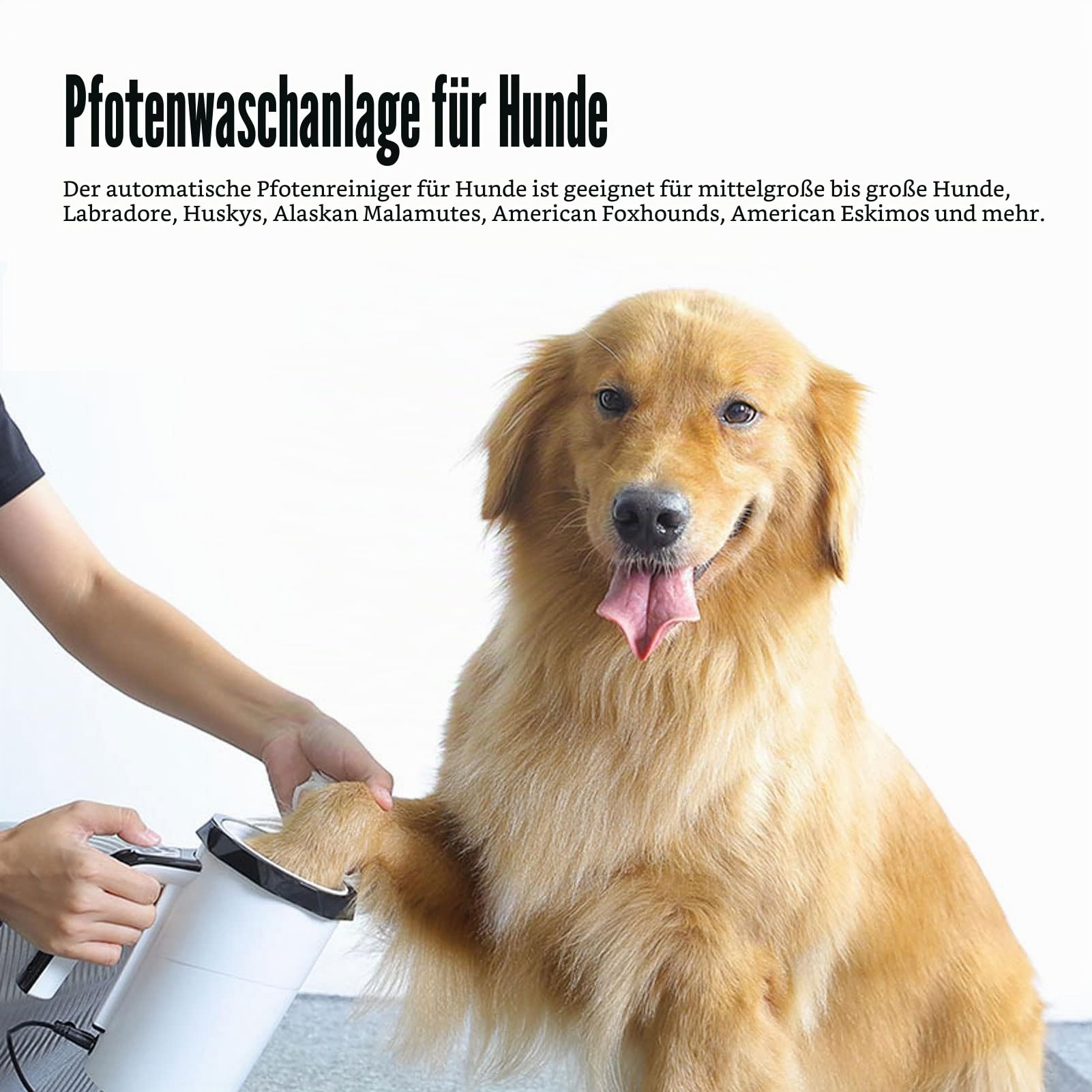 Automatischer Hundepfotenreiniger, USB wiederaufladbare tragbare elektronische Pfotenwaschanlage Hundepfotenwaschanlage mit Griff, Verwenden Sie diese Hundepfotenwaschanlage