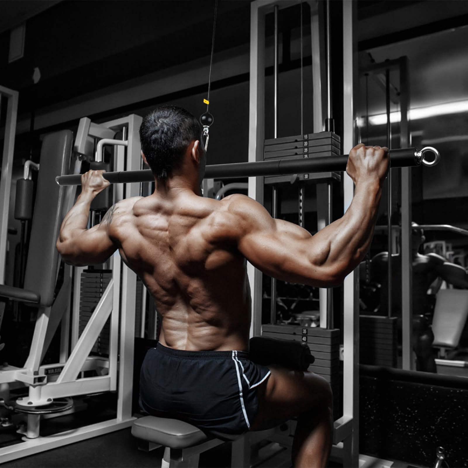 Barre de traction pour biceps - Barre de traction musculaire pour la maison, le bodybuilding, le crossfit, la musculation, le fitness, la gym, le sport