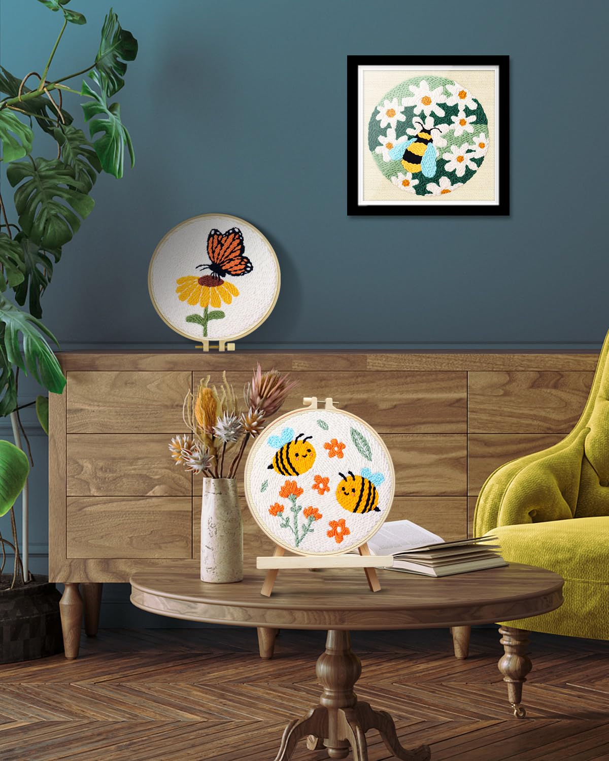 Flower Punch Embroidery Kit - Beginner DIY Art -5
