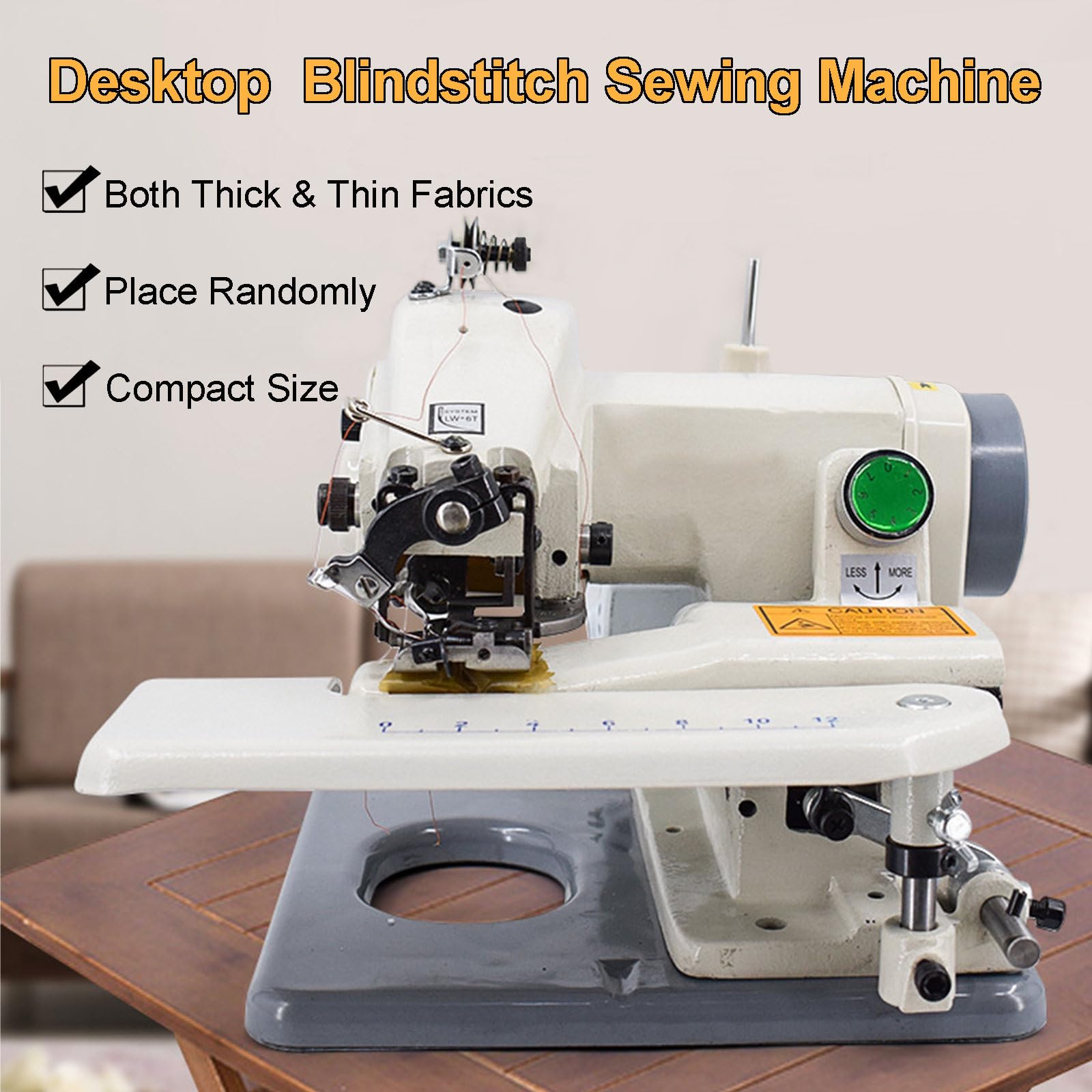 Macchina da cucire portatile per orli ciechi, lunghezza regolabile da 3 a 8 mm, strumento resistente per cuciture invisibili, ideale per sarti e uso domestico