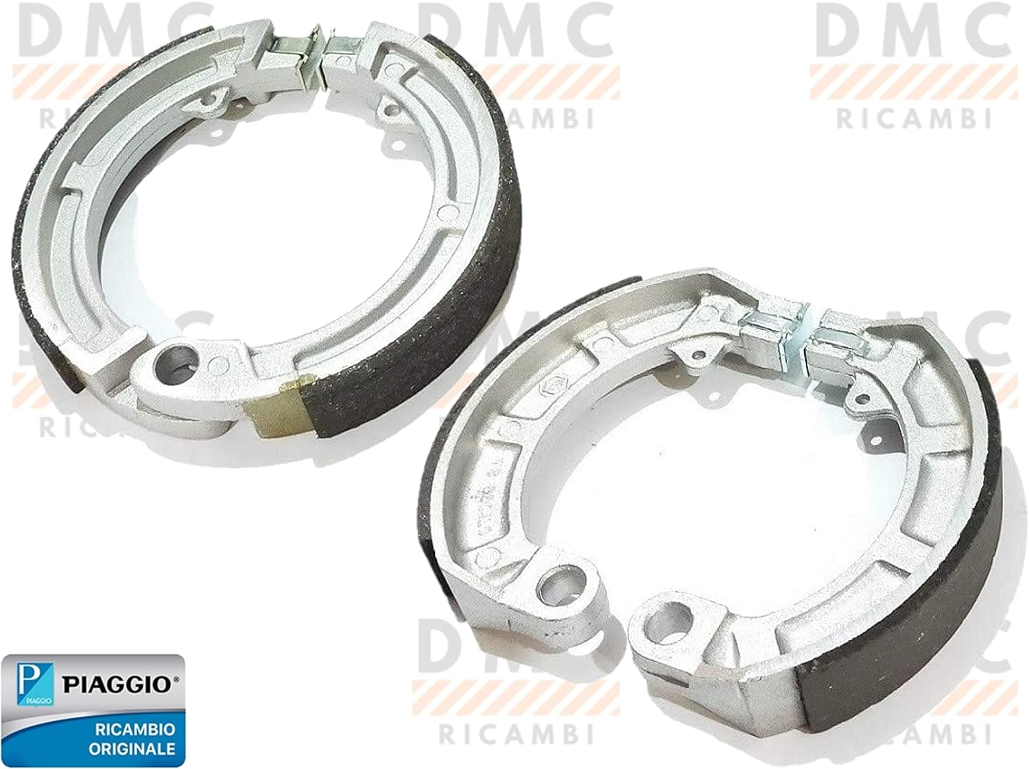 KIT COPPIA GANASCE CEPPI FRENO FRENI ANTERIORE E POSTERIORE PER PIAGGIO VESPA 50 SPECIAL - 125 PRIMAVERA - VESPA 125 ET3 ORIGINALE PIAGGIO.
