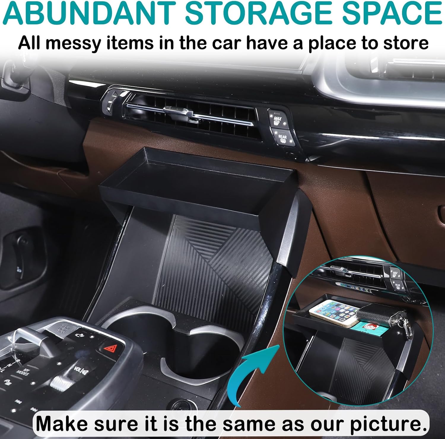 ABS Central Control Storage Box Compatible with BMW X1 U11 xDrive28i/M35i 2023-2026 Storage Box Under Central Control air Outlet Interior Organizer Accessories