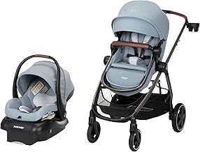 Zelia™ Luxe 5-in-1 Modular - Baby Travel System Car Seat and Stroller, Infant Car Seat and Stroller Combo, Baby Car Seat and Stroller Combo in New Hope Grey