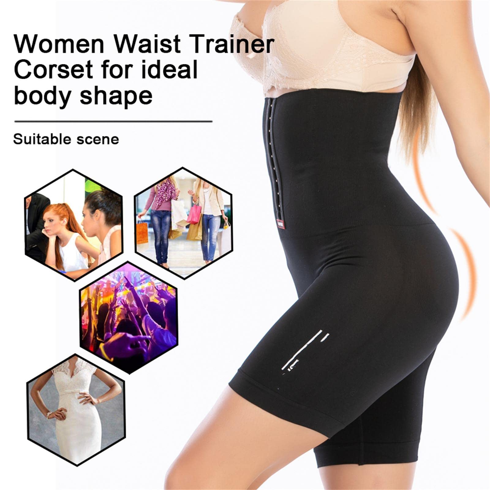 Guaina Modellante Donna Usura A Forma di Spandex per Donne Ad Alta Vita A Forma di Corpo Biancheria Intima Regolabile in Vita