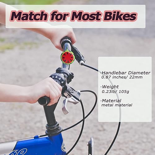 Miniatura 6 de Fruits Bike Bell for Kids, Adjustable Size Bicycle Bell Bike Accessories for Adult Clear Sound Bike Horns