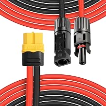 XT60 Charge Extension Cable 6Ft 12AWG or 2/6/10/20/25/35/50/100Ft 4mm2/12AWG Solar Connector to XT60 Cable for Portable Power Station, LiFePO4 Battery, RV and Solar Generator