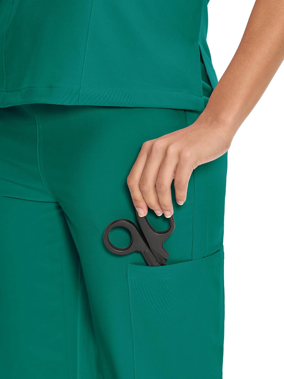 COZYFIT Straight Leg Scrub Pants for Women, Drawstring Soft Stretch, Anti-Wrinkle Women's Scrub Pants with 6 Pockets - Image 6