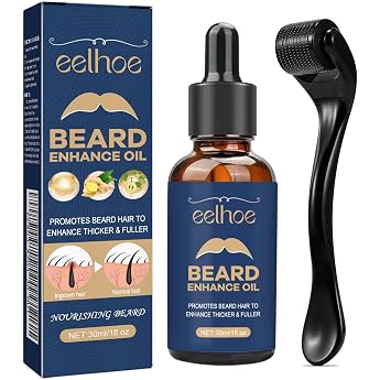 Beard Growth Kit Beard Growth Set with Beard Roller Beard Growth Serum