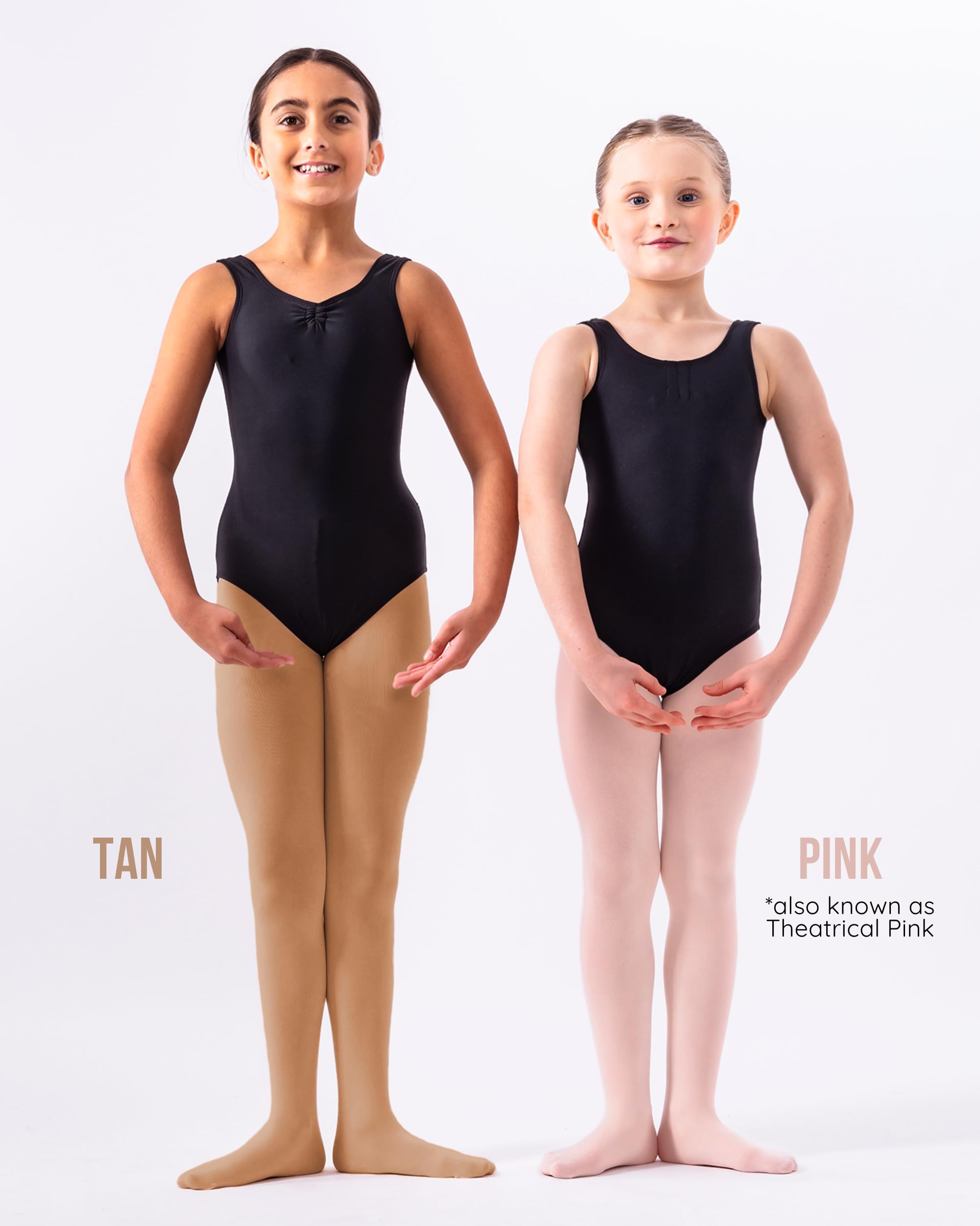Mallas de ballet convertibles 70 denier alto rendimiento rosa marrón