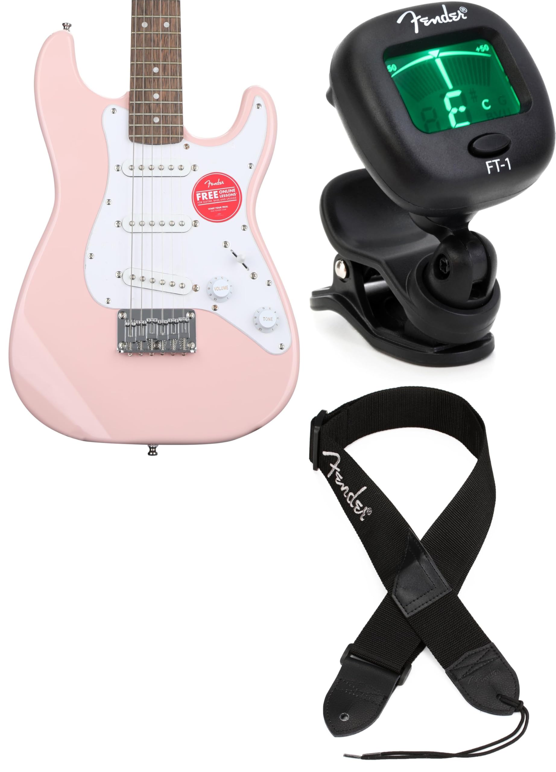 【10714】 Squier Stratocaster mini pink Amazon.com: Squier Mini Stratocaster Electric Guitar, Shell
