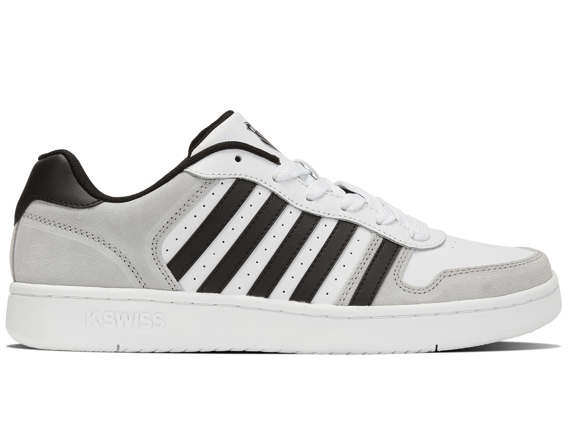K-Swiss Court Palisades Herren Turnschuh , White Gray Black, 43 EU