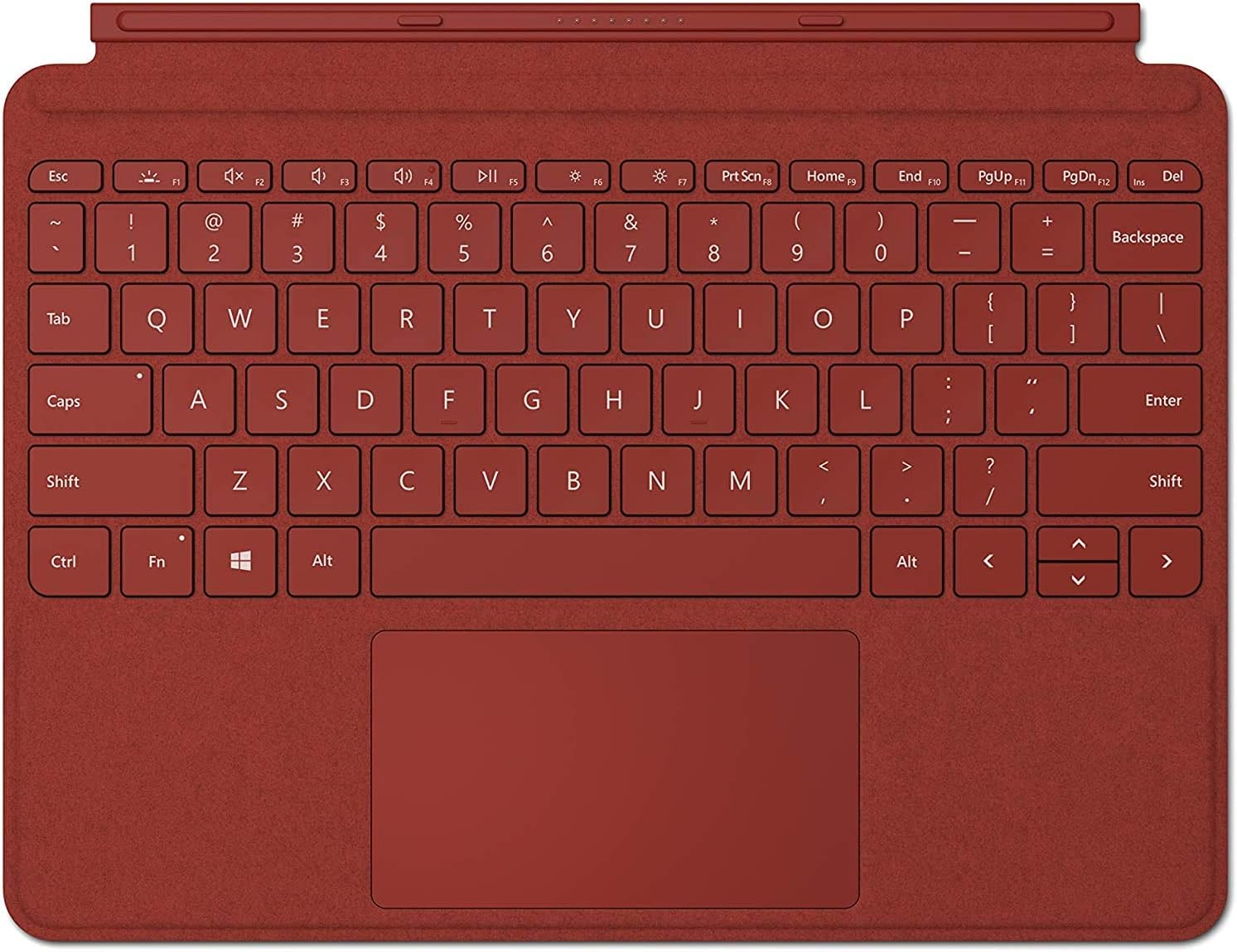 MicrosoftSurface GO Signature Type Cover with Keyboard, English & Arabic Keyboard, Poppy Red Color - [KCS-00097]