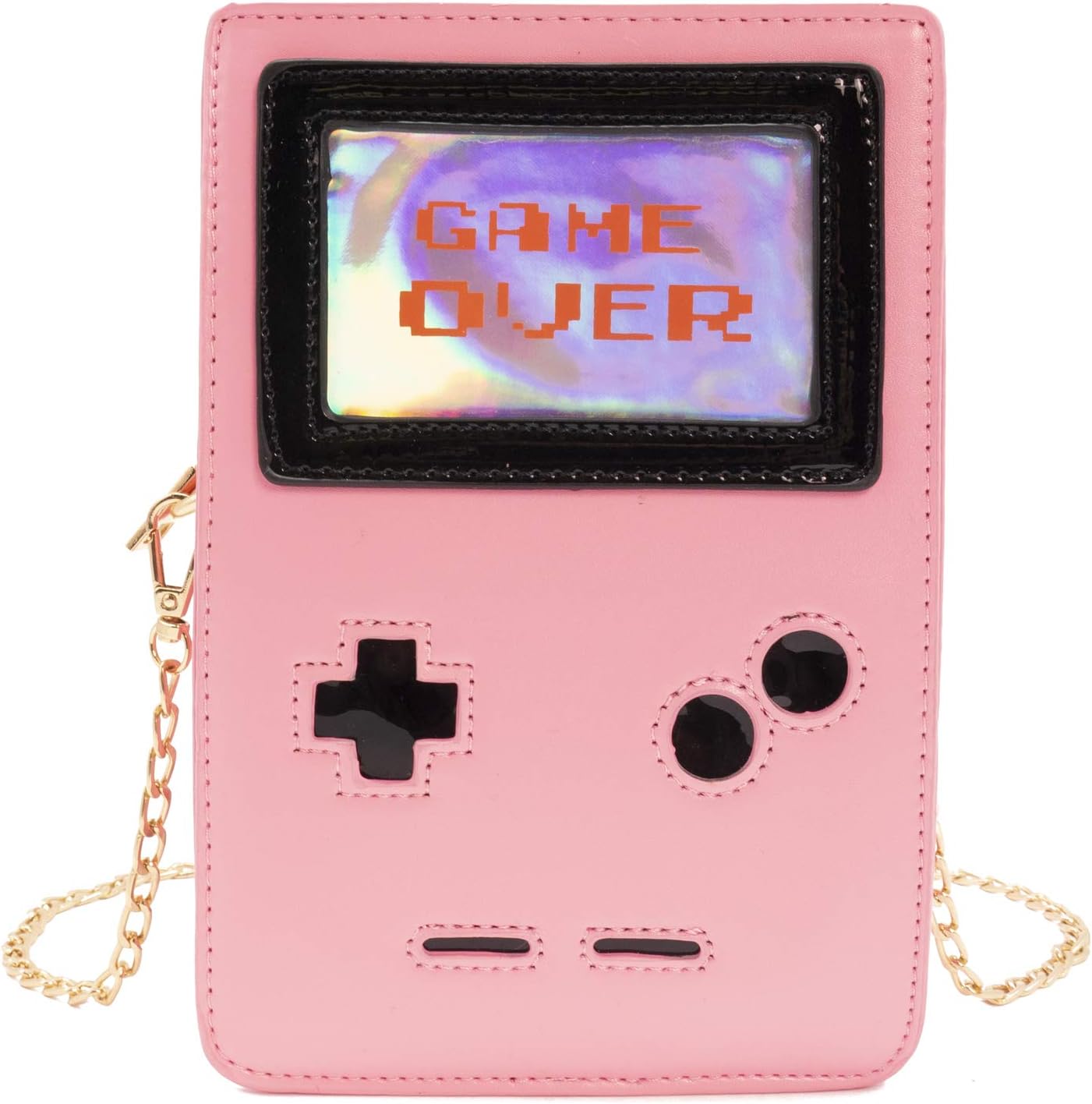 Bewaltz Novelty Handbag, Fun Shape Tween Style - Crossbody (Retro Gamer Pink)