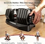 FEIERDUN Adjustable Dumbbell Set, 5-52.5 lb Dumbbells, 15 in 1, Quick Adjust Weight Set with Non-slip Handles and Tray, Dumbbells for Home Gym Exercise Strength Training, Unisex | Smart click technology for quick change, non-slip grip, good for home,