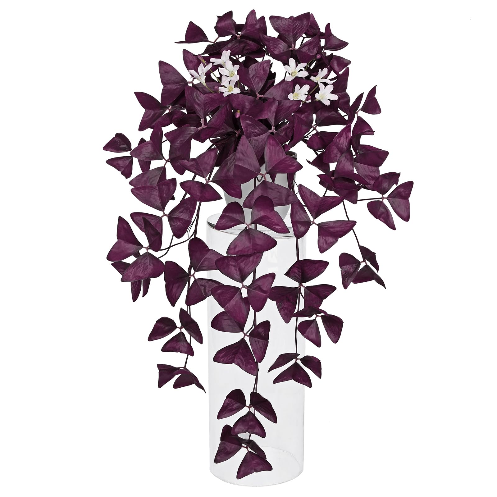 Amazon.com: Briful Artificial Purple Hanging Plant in White Pot