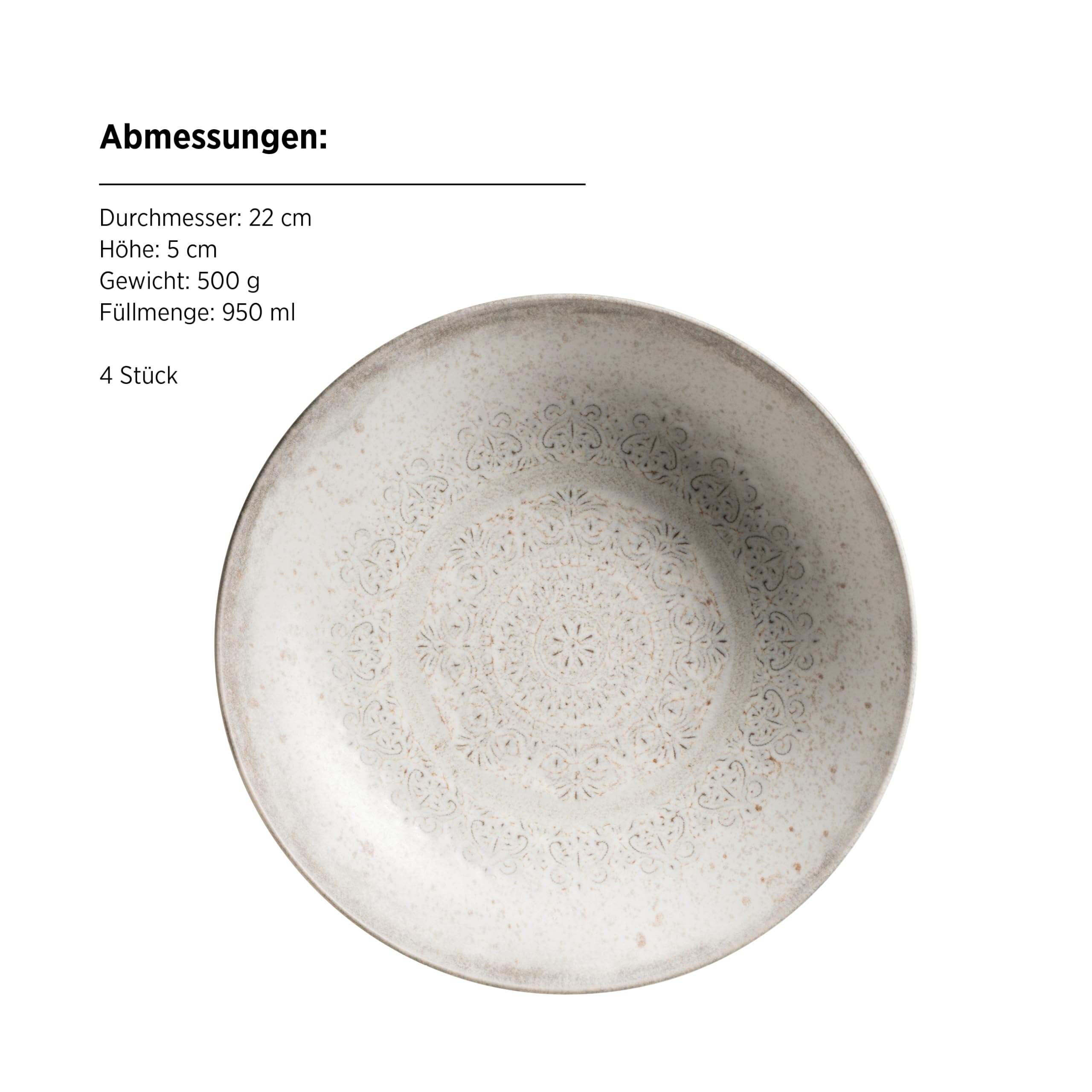MÄSER Teller-Set, Steinzeug Rubio