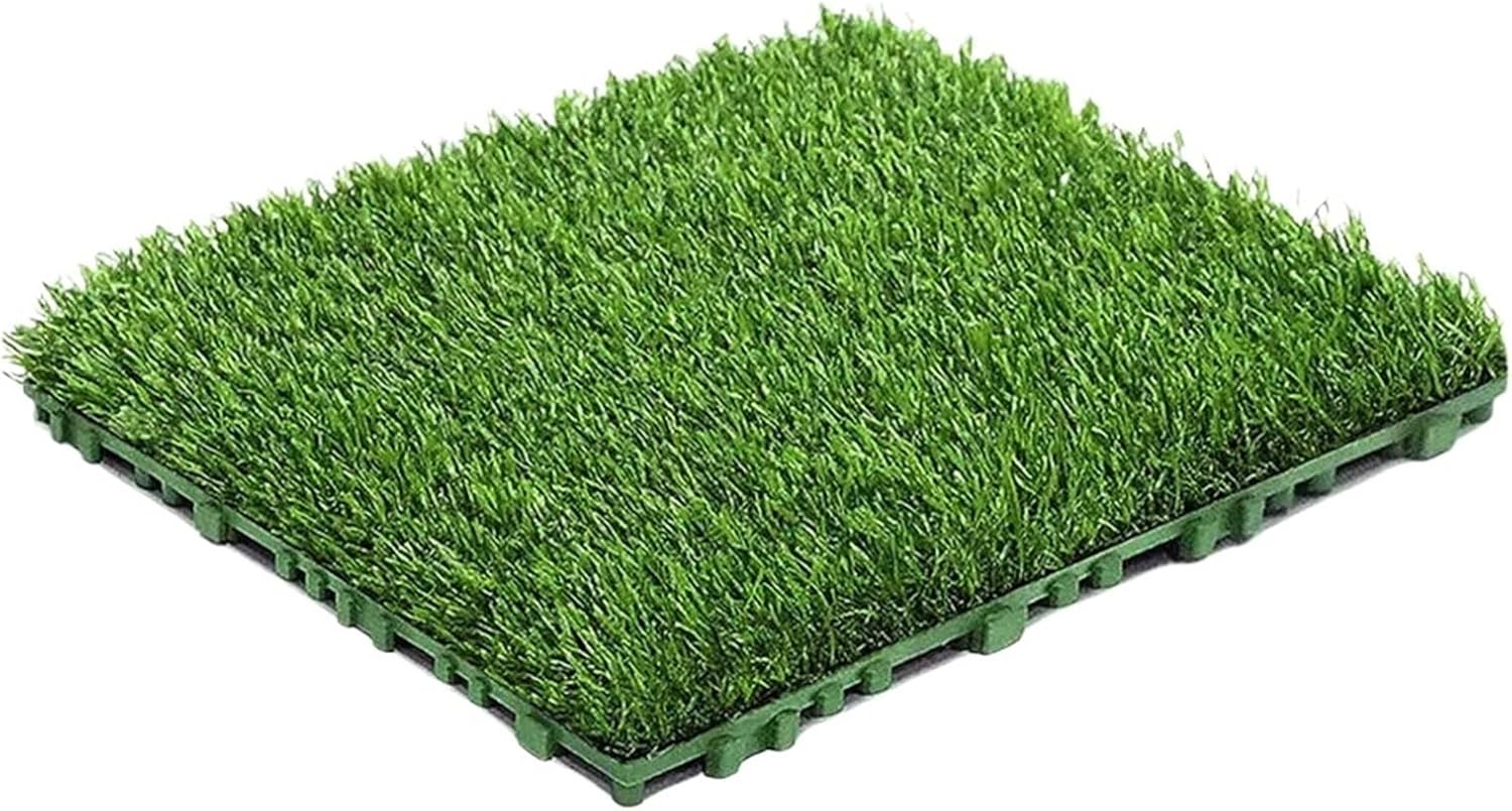 4Pcs Grass Pee Pads for Dogs 12 Inchx12 Inch Square Artificial Grasses Mat Interlocking Fake Grasses Deck Turf Tiles Turf Mat Grass Rug for Indoor