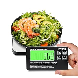 33lb Wireless Magnetic Digital Kitchen Scale with Remote LCD Display, Split-Designed for Easy Cleaning, 0.1oz/1g Precision, 7 Units, Tare Function for Baking, Cooking, Meal Prep