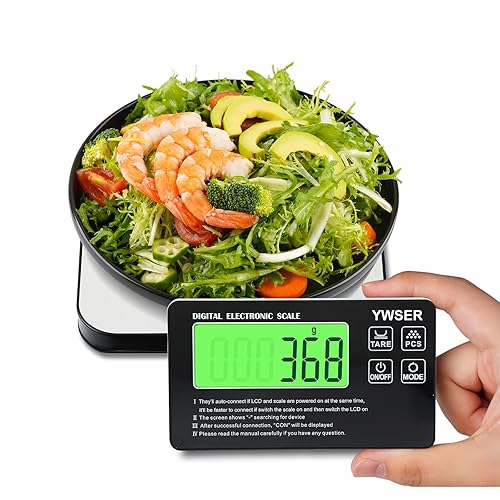 Miniatura 8 de Báscula de cocina digital inalámbrica magnética de 33 libras con pantalla LCD remota, diseñada para una fácil limpieza, precisión de 0.1 oz1 g, 7